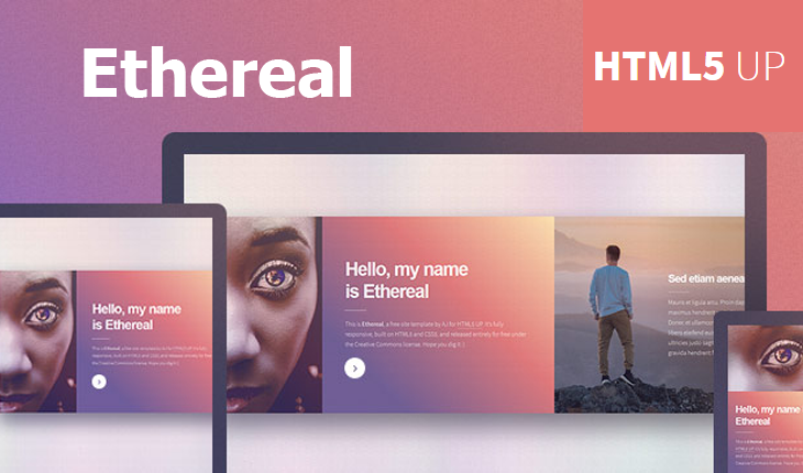 Ethereal HTML Theme clean design
